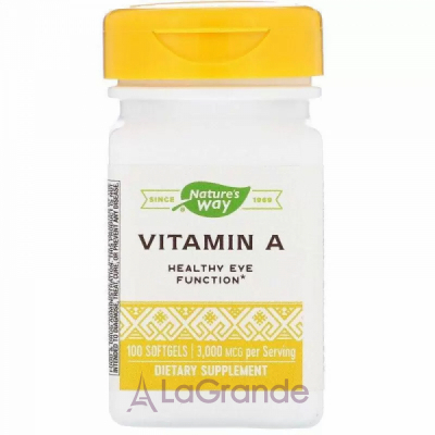 Nature's Way Vitamin A 3000 mg  A, 3000 