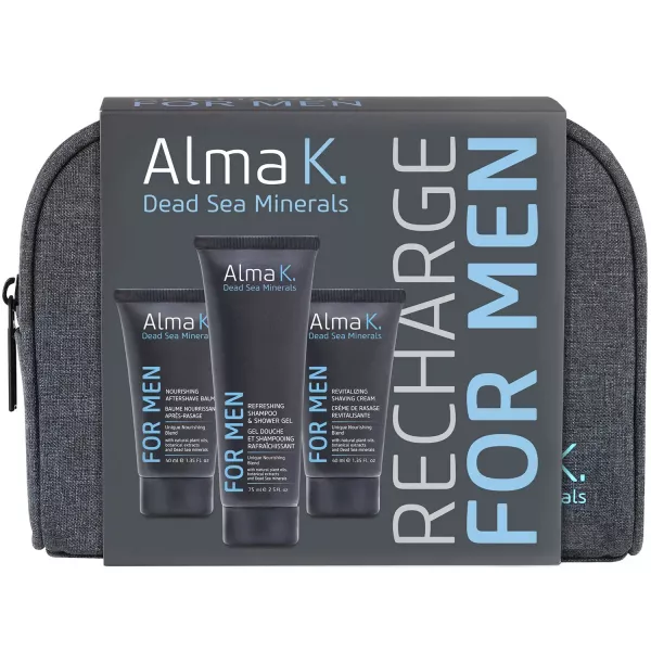 Alma K. Recharge Travel Kit For Men �������� ����� ��� ������ (sh/gel/75ml + ash/balm/40ml + sh/balm/40ml bag)
