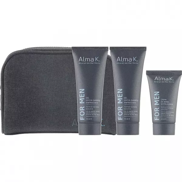 Alma K. Recharge Travel Kit For Men �������� ����� ��� ������ (sh/gel/75ml + ash/balm/40ml + sh/balm/40ml bag)
