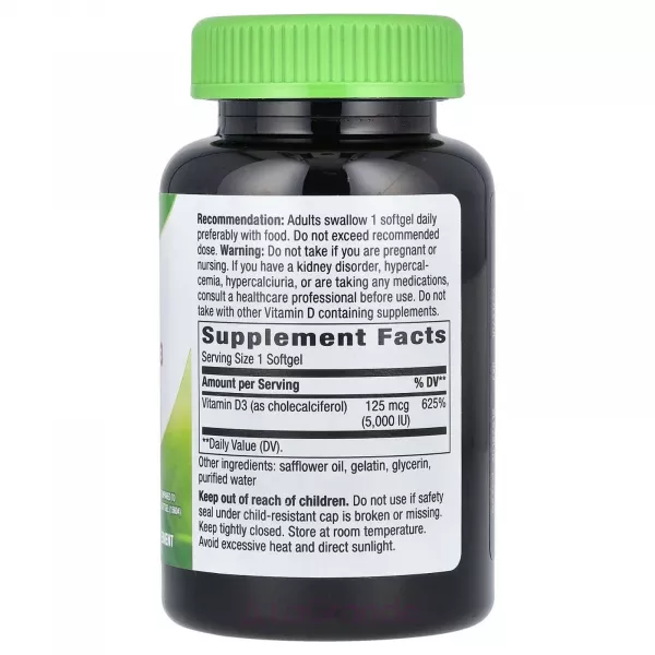 Nature's Way Vitamin D3 Max 5000 IU ĳ������ ������� 