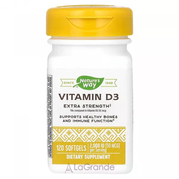 Nature's Way Vitamin D3 Extra Strength 2000 IU ĳ������ ������� 