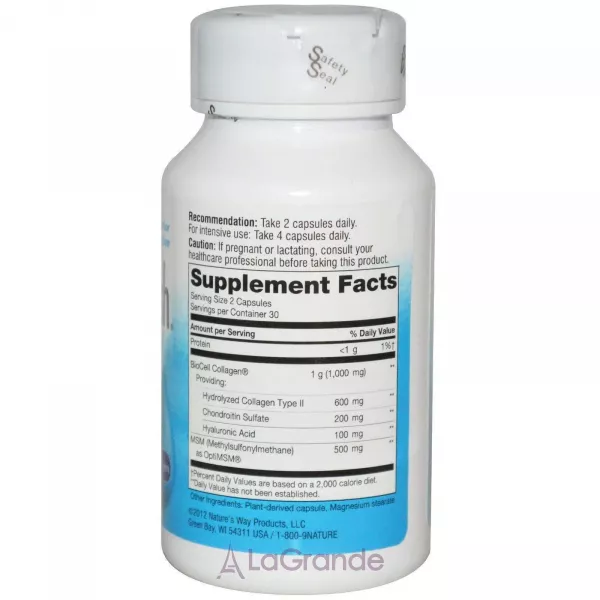 Nature's Way Hydraplenish Hyaluronic Acid With MSM ĳ������ ������� ��� ���������� ����� ���� 