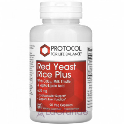 Protocol for Life Balance Red Yeast 600mg & Coq10 30mg Plus   