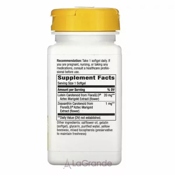 Nature's Way Lutein 20 mg ĳ������ ������� ��� ������� ���� �� ����������������� ������������� 