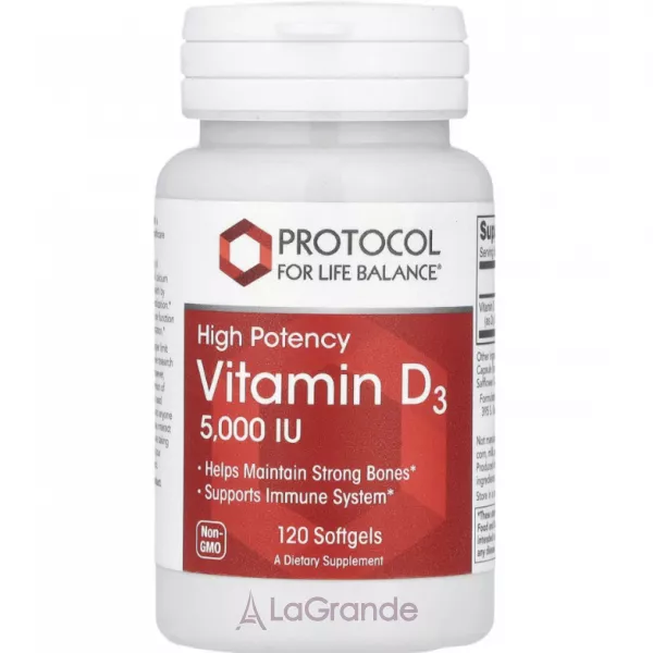 Protocol for Life Balance Vitamin D-3 5000 IU ³���� D3 �������������� 5000 �� � �'���� ���������