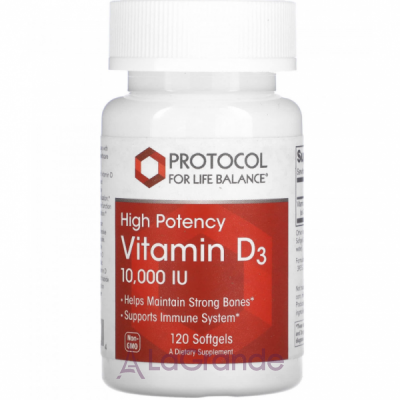 Protocol for Life Balance Vitamin D3 10,000 IU  D3 10 000    