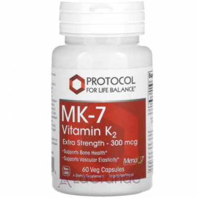 Protocol for Life Balance Vitamin K2 (Mk-7) 300 mcg  -2 (MK-7)    300    