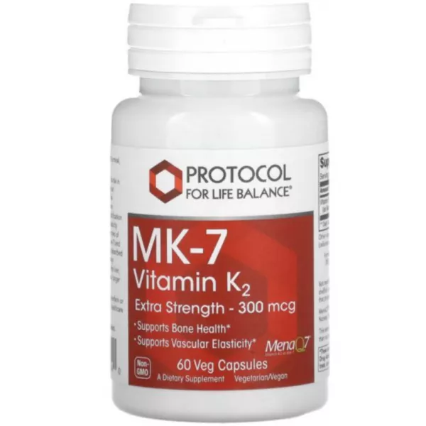 Protocol for Life Balance Vitamin K2 (Mk-7) 300 mcg ������� �-2 (MK-7)  �������������� ���� 300 ��� � ��������� ��������