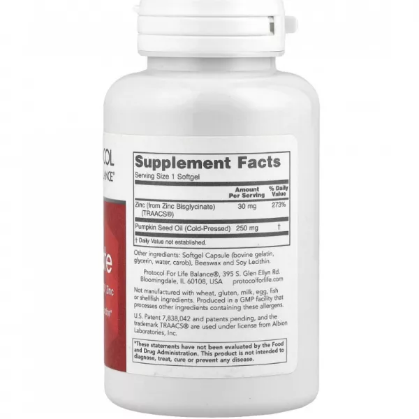 Protocol for Life Balance Zinc Glycinate 30 mg ������� ������� ���  ���������� ���������� 