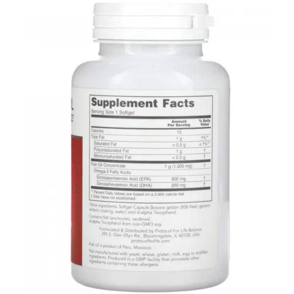 Protocol for Life Balance Ultra Omega -3 500/250 ������� ������� ��� �������� ��������-���������� ������� 