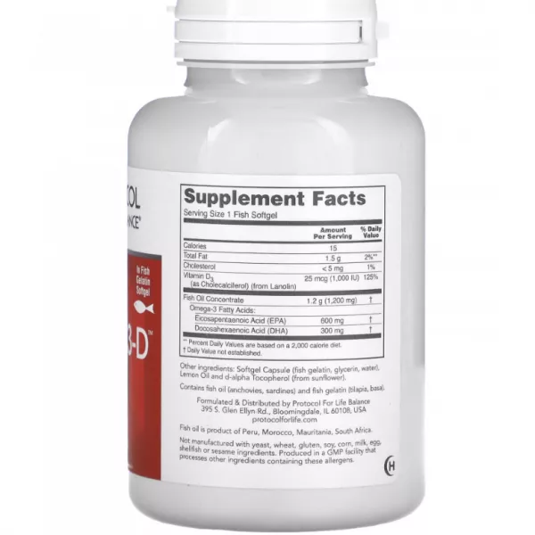 Protocol for Life Balance Ultra Omega 3-D softgels ������� ������� ��� �������� ��������-���������� �������  