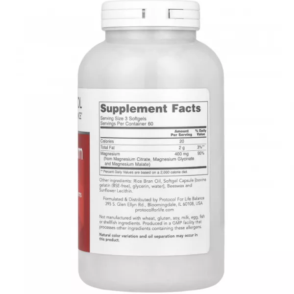 Protocol for Life Balance Magnesium Citrate ������� �������  ��� ��������� ������� ������� 