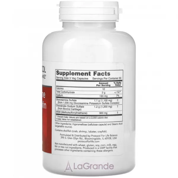 Protocol for Life Balance Glucosamine & Chondroitin with MSM ������� ������� ��� �������� �������� 