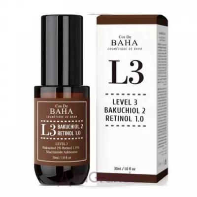 Cos DE BAHA L3 Bakuchiol & Retinol Serum       1%   2%