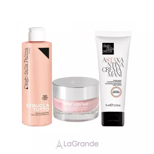 Diego Dalla Palma Petal Glow Age Kit (cr/face, 50 ml + oil/face, 50 ml + cr/hand, 30 ml + cosmetic bag) ���� ��� ������� �� ����� ������� 