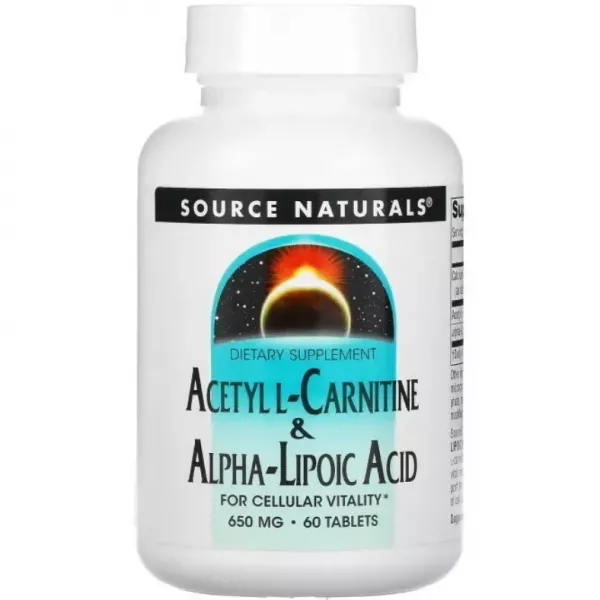 Source Naturals Acetyl L-Carnitine & Alpha Lipoic Acid 650 mg ������� ������� 
