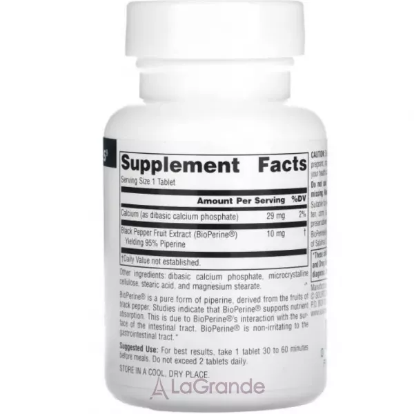Source Naturals BioPerine 10 mg ������� ������� ��� �������� ������ ������� 