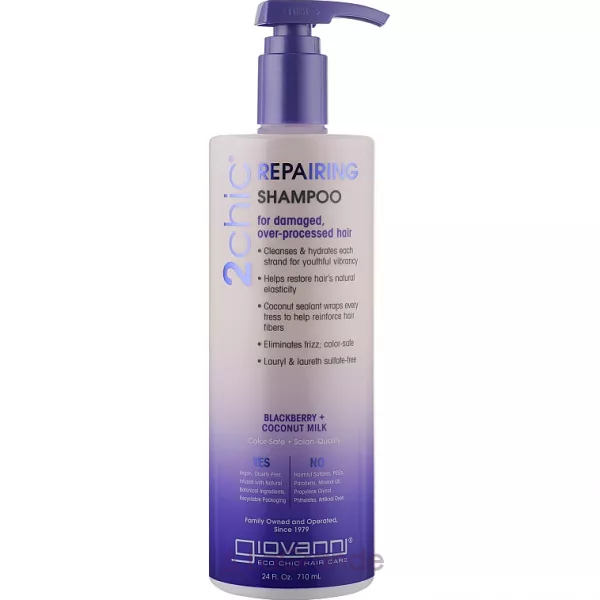 Giovanni 2chic Repairing Shampoo Blackberry & Coconut Milk ����������������� ������� ��� ����� ������������ ����� � �������� � ��������� �������