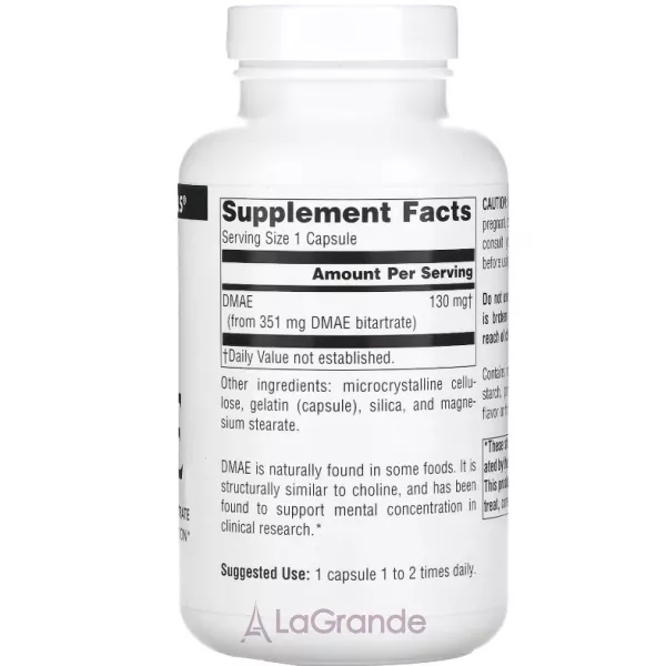 Source Naturals DMAE 351 mg ������� ������� ��� ��������� ���������� ������������ 