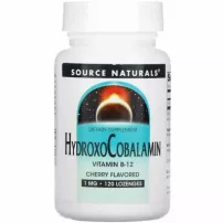 Source Naturals HydroxoCobalamin Vitamin B12 Cherry  1 mg ������� B12 �� ������ �����