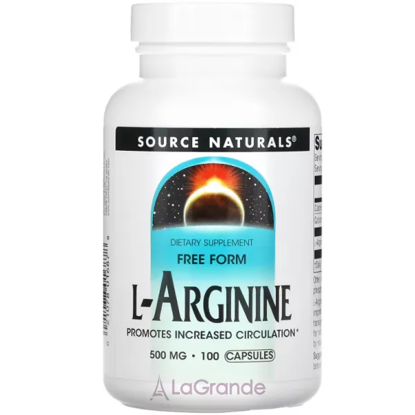 Source Naturals L-Arginine 500 mg ������� ������� ��� ���������� ��������� 