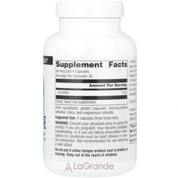 Source Naturals L-Citrulline 500 mg ������� ������� ��� �������������� ������� ����� ���������� 