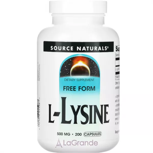 Source Naturals L-Lysine 500 mg ������� ������� ��� �������� ������ ������� 