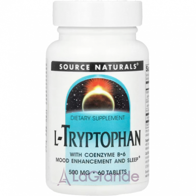 Source Naturals L-Tryptophan with Coenzyme B-6 500 mg        