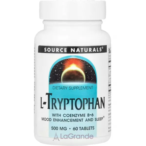 Source Naturals L-Tryptophan with Coenzyme B-6 500 mg ������� ������� ��� ���������� ������� �� ��� 