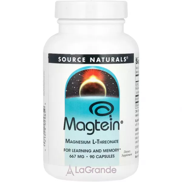 Source Naturals Magtein Magnesium L-Threonate 667 mg ������� ������� ��� �������� �� ���'�� 