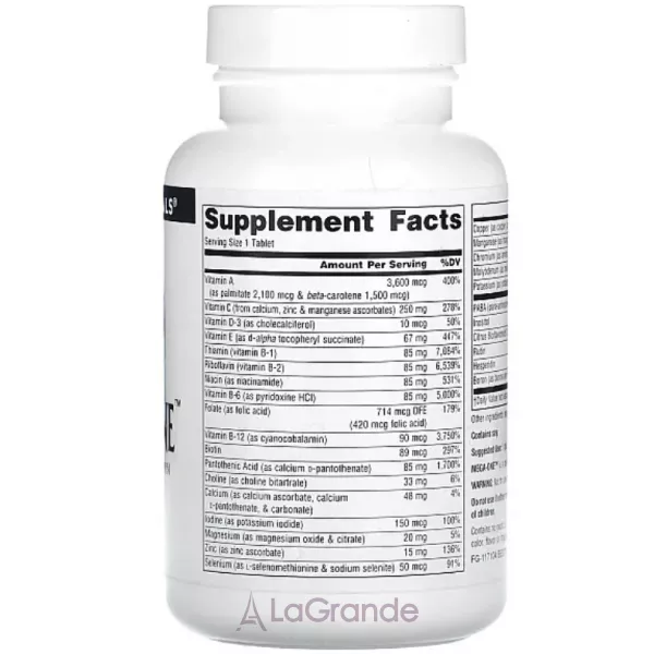 Source Naturals Mega-One No Iron �������� ������� �� ������� ��� �����