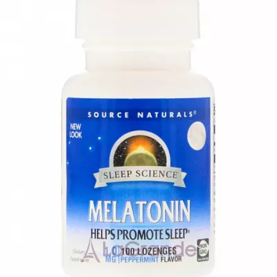 Source Naturals Melatonin Peppermint Flavor 1.0 mg      