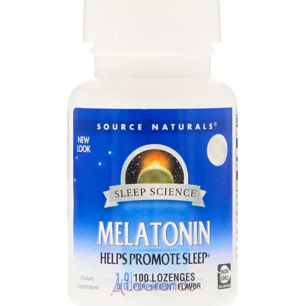 Source Naturals Melatonin Peppermint Flavor 1.0 mg ������� ������� ������ ������� ��� 