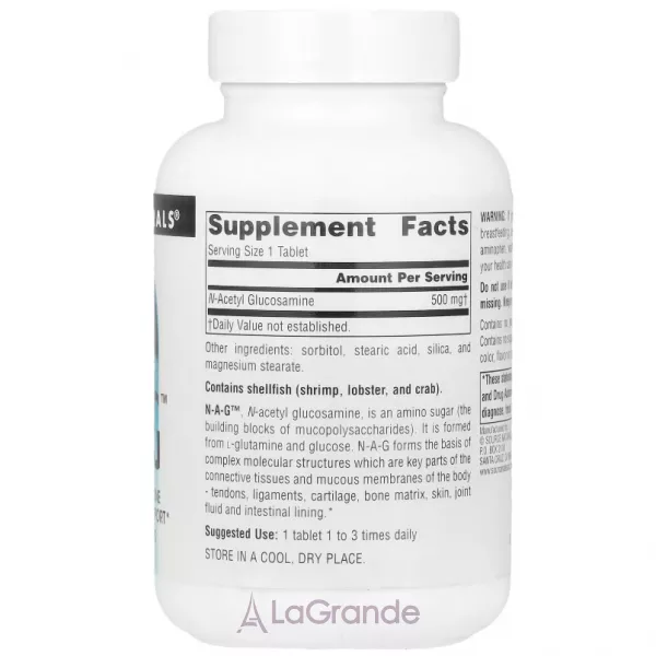 Source Naturals N-A-G 500 mg ������� ������� ��� ��������� �������������� ������ 