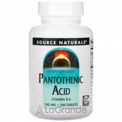 Source Naturals Pantothenic Acid 100 mg        