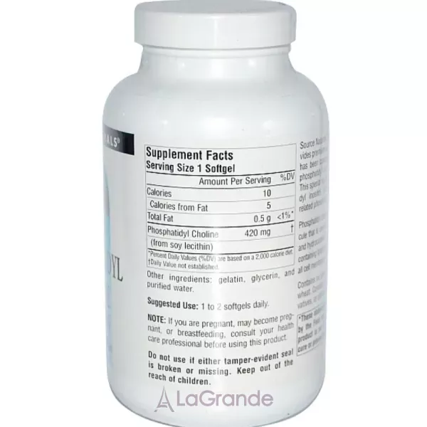 Source Naturals Phosphatidyl Choline in Lecithin 420 mg ������� ������� ��� ������� ������ ����� ����� 