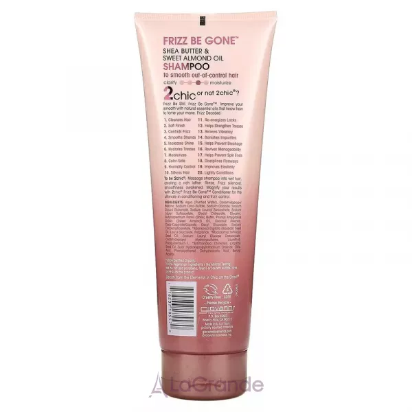 Giovanni 2Chic Frizz Be Gone Shampoo To Smooth Out Of Control Hair ������� ����������� � ������ ������ � ������� ��� ������������ � ����������� �����