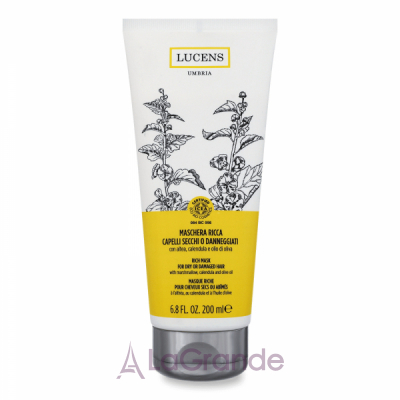 Lucens Organic Hair Care Rich Mask for Dry Or Damaged Hair       