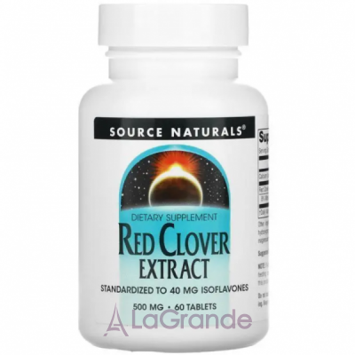 Source Naturals Red Clover Extract 500 mg     -  