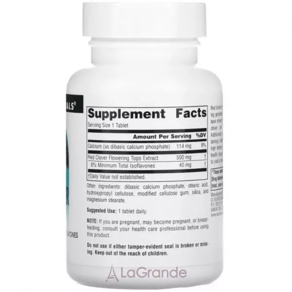 Source Naturals Red Clover Extract 500 mg ������� ������� ��� �������� �������-������� ������� 