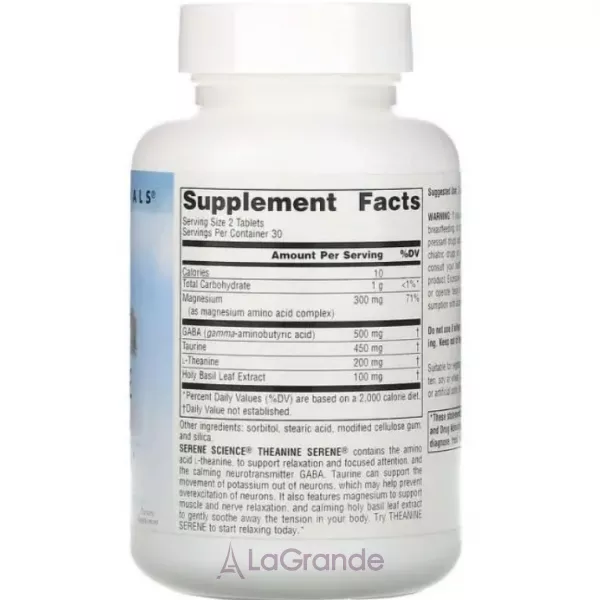 Source Naturals Serene Science Theanine Serene With Relora ������� ������� ��� ���������� �� ������������ ����� 