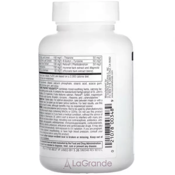 Source Naturals St. John's Positive Thoughts ������� ������� ��� �������� ������� ������� 