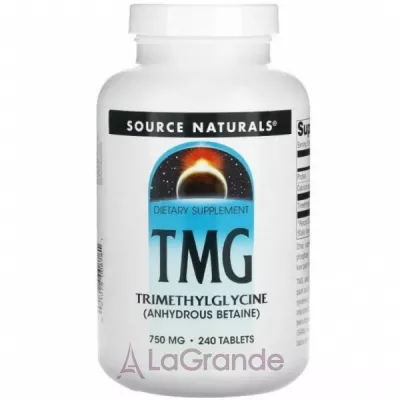 Source Naturals TMG Trimethylglycine 750 mg    ' - . 