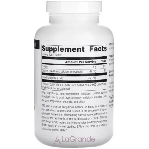 Source Naturals TMG Trimethylglycine 750 mg ������� ������� ��� ������'� �������-������� �������. 