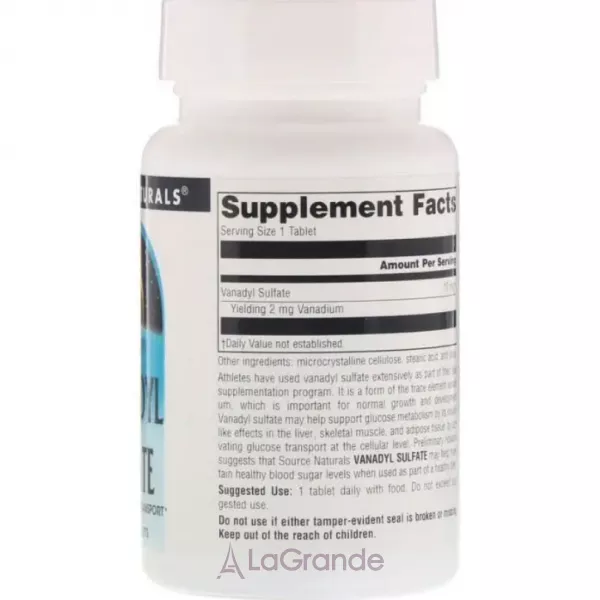 Source Naturals Vanadyl Sulfate 10 mg ������� ������� ��� ����������� ����� � �������� 