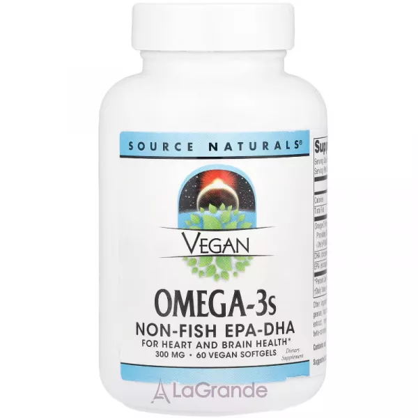 Source Naturals Vegan Omega-3S EPA-DHA 300 mg ������� ������� ������������ �������� ���������������� ����� � ��������-���������� ������� 
