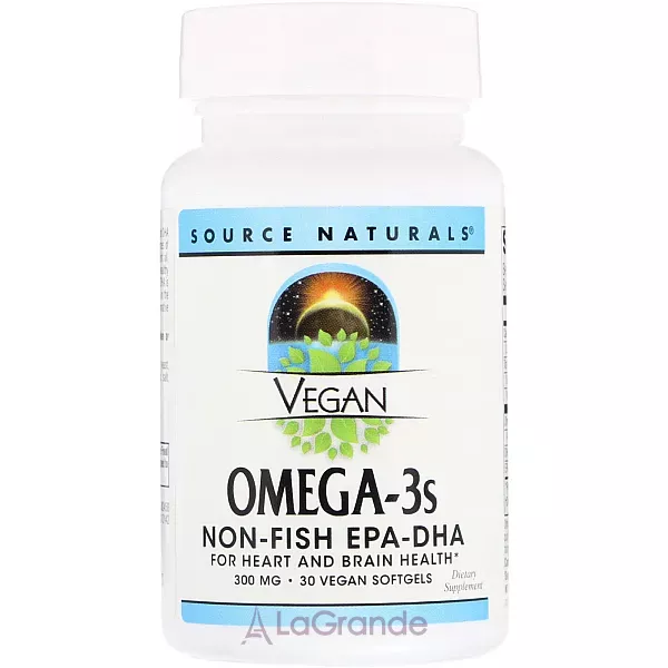 Source Naturals Vegan Omega-3S EPA-DHA 300 mg ������� ������� ������������ �������� ���������������� ����� � ��������-���������� ������� 