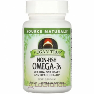 Source Naturals Vegan True Non-Fish Omega-3s 300 mg        -  