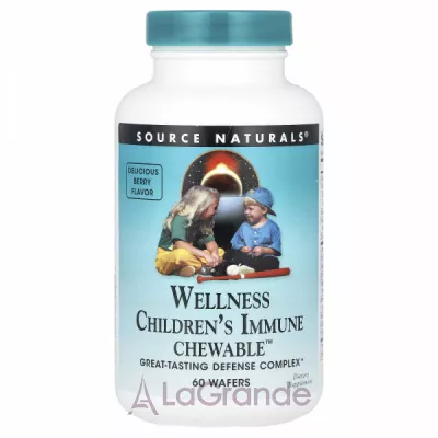 Source Naturals Wellness Children's Immune Chewable Delicious Berry Flavor          