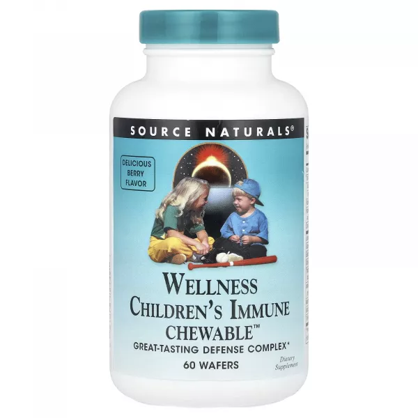 Source Naturals Wellness Children's Immune Chewable Delicious Berry Flavor ������� ������� ���������� ���������� ��� �����  � ������� ������